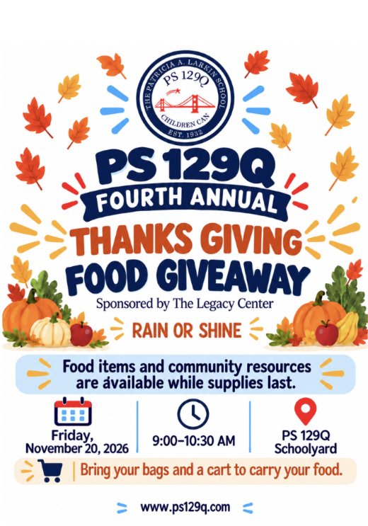 Thanks Giving Food Give away flyer chinese